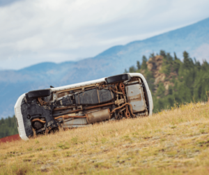 Car rollover accident in Oklahoma