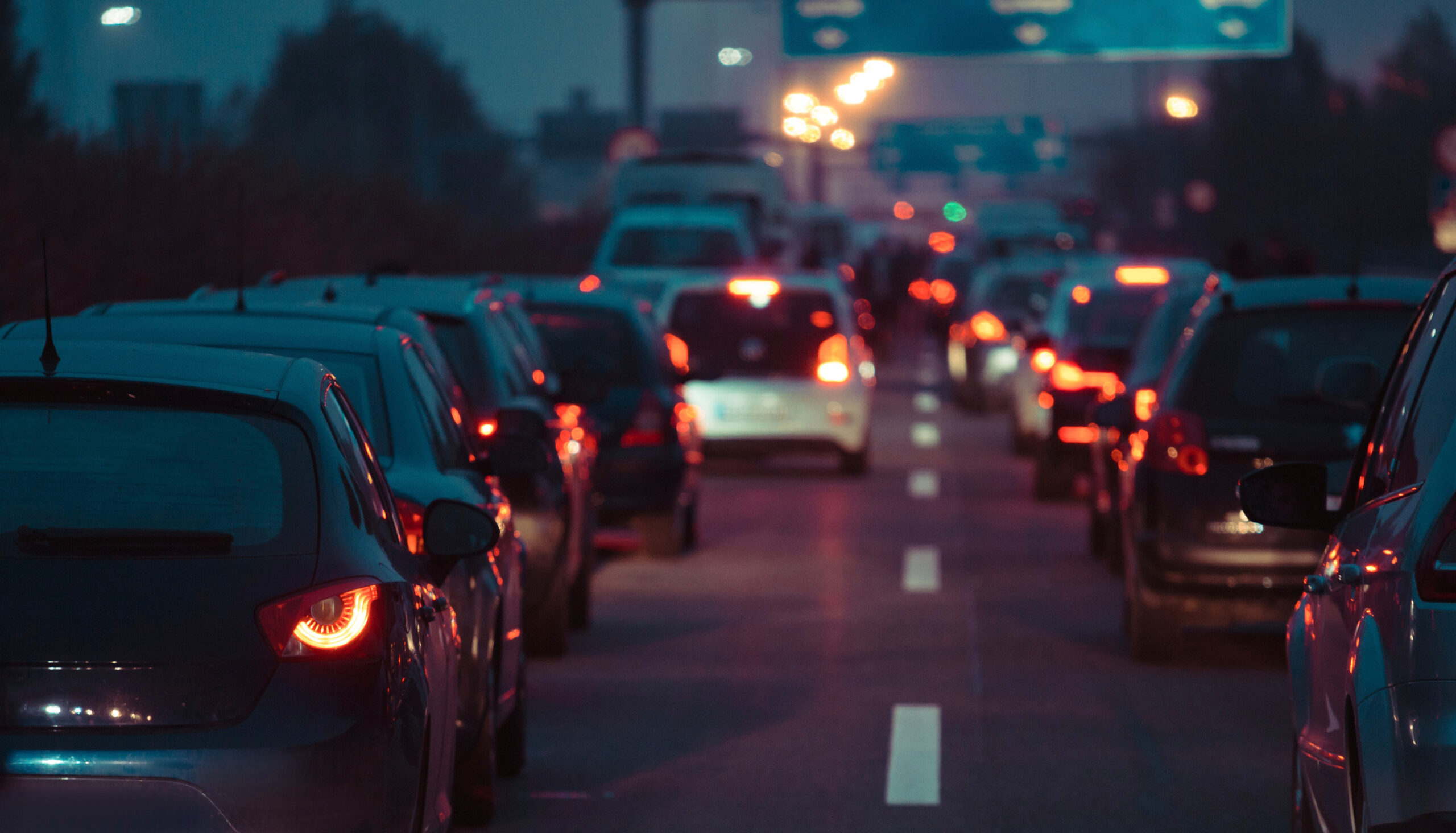 highway traffic at night