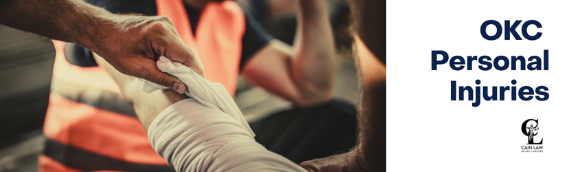 branded image with background image of an individuals arm being wrapped in gauze
