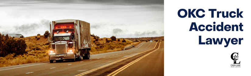 branded image with truck traveling down highway