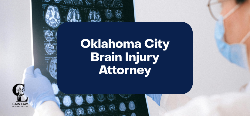 branded image with background of doctor reviewing brain scan
