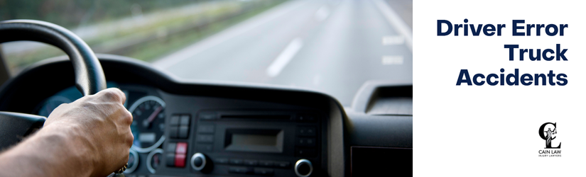 branded image with point of view from truck driver view