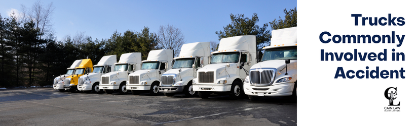branded image with different types of tractor trailers