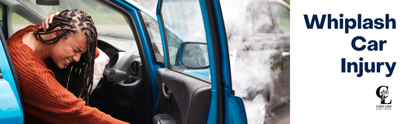 branded with background image of women holding her neck after accident