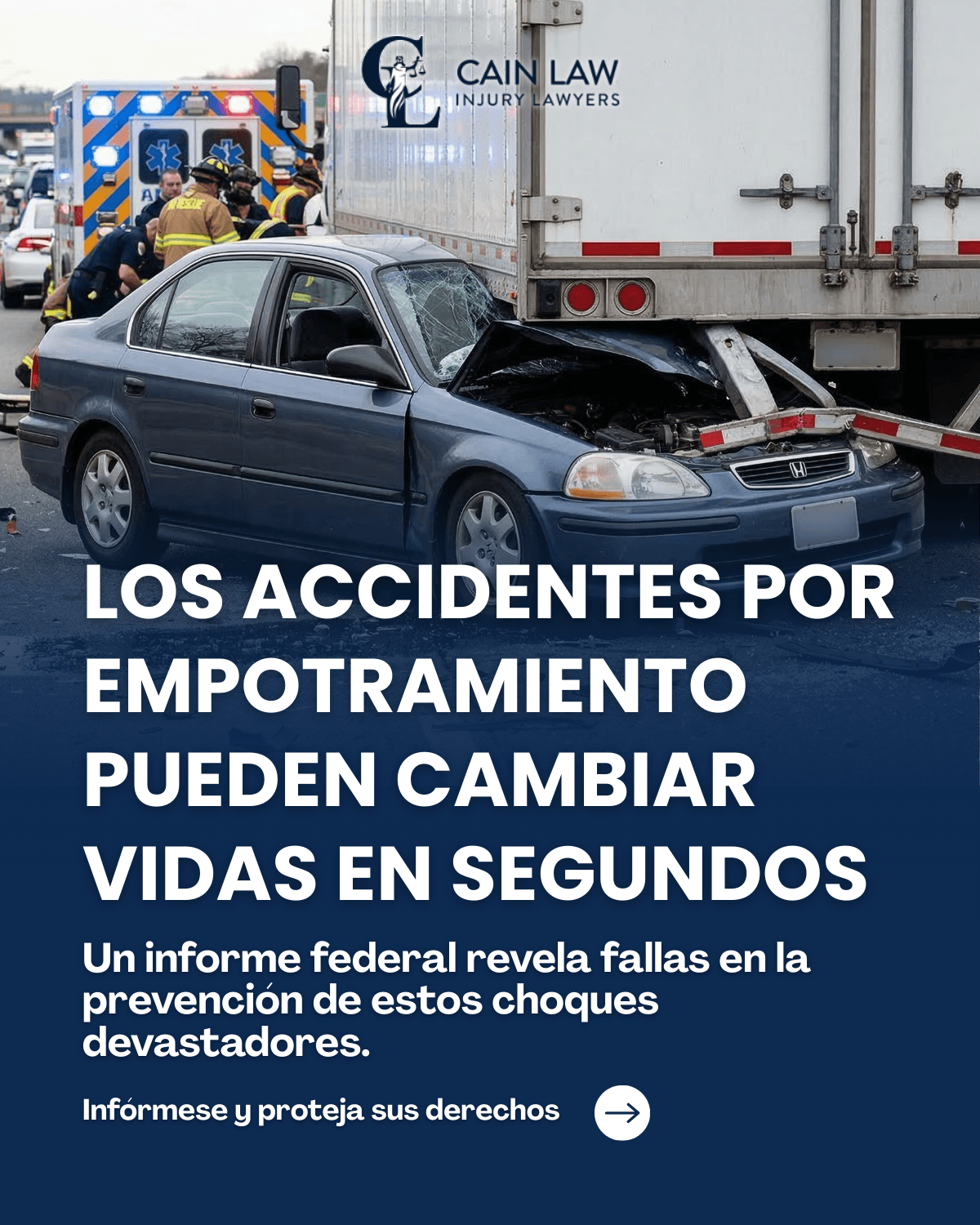 accidentes por empotramiento con camiones